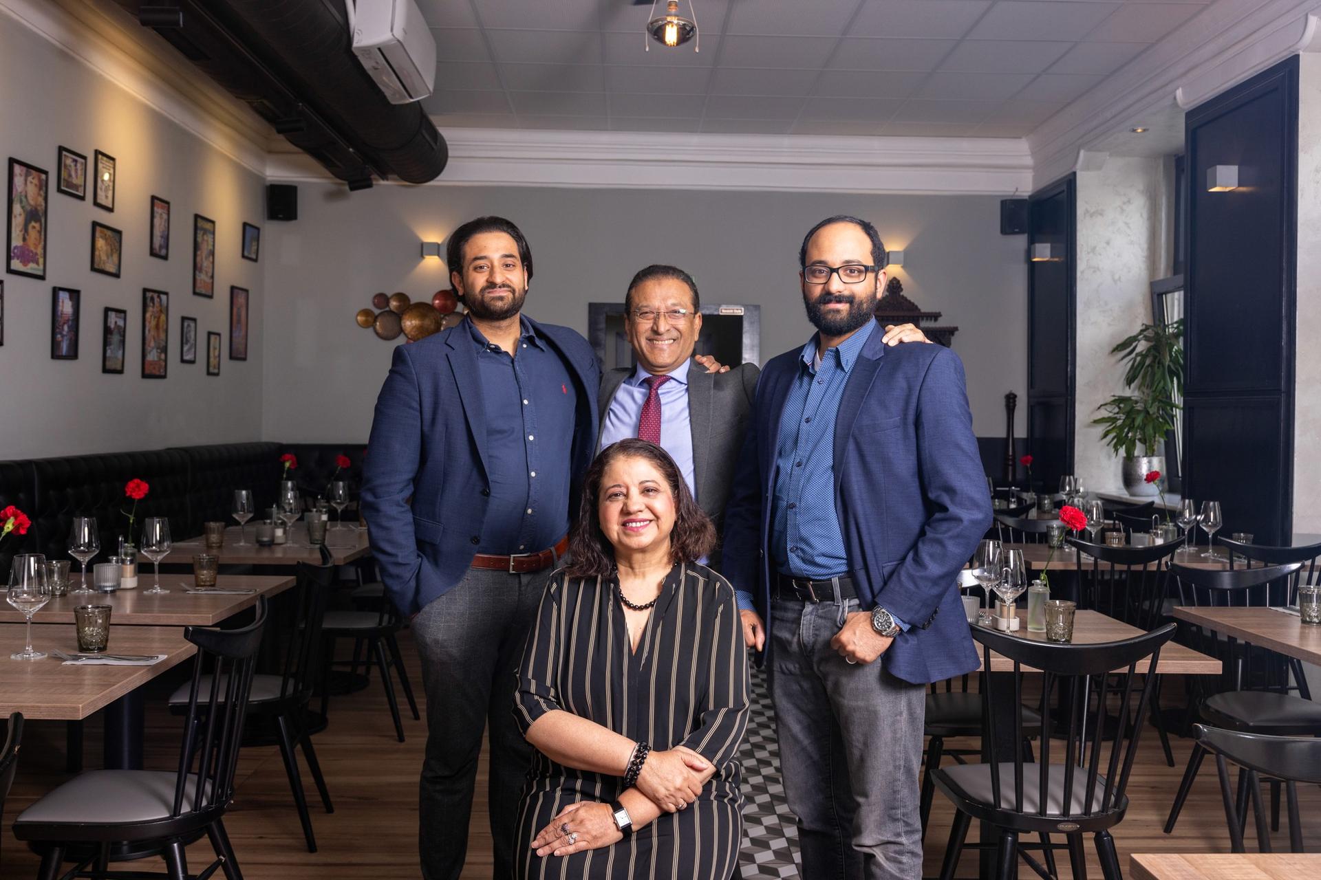 Sufian and family at In-Dish restaurant